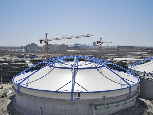 长治市污水池加盖膜结构体育看台 - 厂家